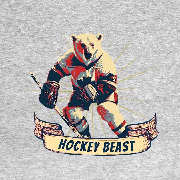 Ice Hockey Polar Bear Hockey Beast by DesignArchitect